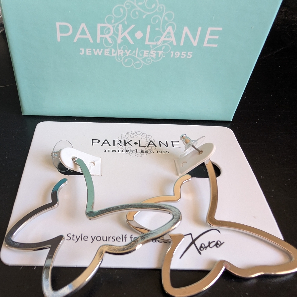 Park Lane Silver Butterfly Earrings